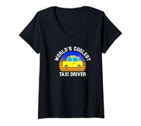 Mujer El Conductor de Taxi más Genial del Mundo Divertido Taxista Dicho Taxista Camiseta Cuello V