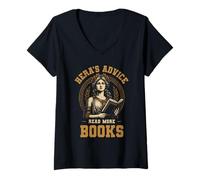 Mujer El Consejo de Hera Leer más Libros Deidad Olímpica Mitología Griega Camiseta Cuello V