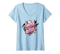 Mujer EL Deber DE LOS PAÑALES ES MI Hobby Camiseta Cuello V