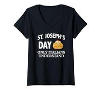 Mujer el día de san josé solo los italianos entienden Camiseta Cuello V