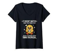 Mujer El Dicho Divertido no Importa lo Que pienses Camiseta Cuello V