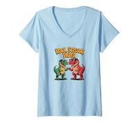 Mujer El dilema del T-Rex Camiseta Cuello V