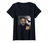 Mujer El Director de Jurassic Park E.T. Steven Spielberg Michael Grecco Camiseta Cuello V