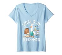 Mujer El discurso es mi Masa: Main Goose Baker Pun SLP Camiseta Cuello V