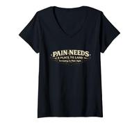 Mujer El Dolor Necesita un Lugar para aterrizar Diseño Inspirador Emocional Camiseta Cuello V