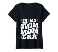 Mujer El Equipo de natación In My Swim Mom Era apoya a Poolside Mama Life Camiseta Cuello V