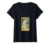 Mujer El Ermitaño Tarot Card Yeti Mystic Cryptid Soledad Regalo Camiseta Cuello V
