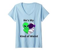 Mujer Él es mi Tipo de Pareja RARA Que ama los Nerd del diseño Camiseta Cuello V