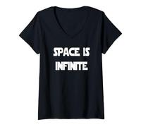 Mujer El Espacio es Infinito Camiseta Cuello V