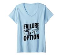 Mujer El Fracaso no es una opción Cita Motivacional Camiseta Cuello V