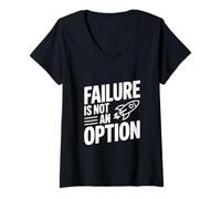 Mujer El Fracaso no es una opción Cita Motivacional Camiseta Cuello V