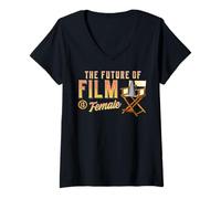 Mujer El Futuro del Cine es una Mujer directora Camiseta Cuello V