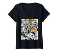 Mujer El Gobierno roba la Mitad de mi Dinero para Perros Calientes La Vida es una prisión Camiseta Cuello V