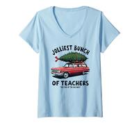 Mujer El Grupo más Alegre de Maestros a Este Lado del Pasillo Camiseta Cuello V