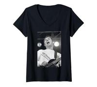 Mujer El Guitarrista de Buzzcocks Live Pete Shelley 1990 Camiseta Cuello V