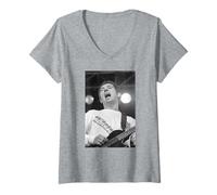 Mujer El Guitarrista de Buzzcocks Pete Shelley Live 1990 Camiseta Cuello V