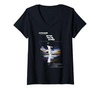Mujer El Hombre Que cayó a la Tierra Póster de la película David Bowie Camiseta Cuello V
