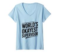 Mujer El Humor de Supervisor más Bueno del Mundo para el Jefe Camiseta Cuello V