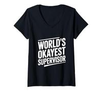 Mujer El Humor de Supervisor más Bueno del Mundo para el Jefe Camiseta Cuello V