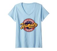 Mujer El Humor sarcástico Divertido Humano más Bueno del Mundo Camiseta Cuello V