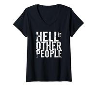 Mujer El Infierno es Otra Gente Camiseta Cuello V