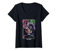 Mujer El Joker Diseño de Halloween El Joker Camiseta Cuello V