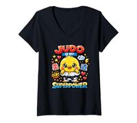 Mujer El Judo Otaku Es Mi Superpoder: Una Adorable Judoka Japonesa Camiseta Cuello V
