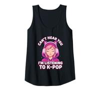 Mujer El K-Pop no te escucho, Estoy Escuchando KPOP Kawaii Camiseta sin Mangas
