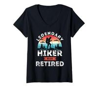 Mujer El Legendario Excursionista se ha Jubilado, Regalos de jubilación para Excursionistas Camiseta Cuello V