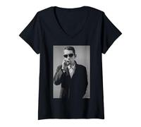 Mujer El líder de Pogues Shane MacGowan por David Corio Camiseta Cuello V