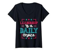 Mujer El liderazgo es una elección Diaria Camiseta Cuello V