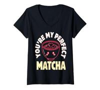 Mujer El Lindo té Kawaii You'Re My Matcha Camiseta Cuello V
