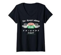 Mujer El Lugar Donde se encuentran los Amigos de Central Perk Camiseta Cuello V