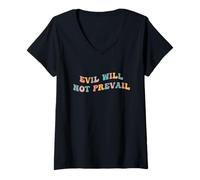 Mujer El Mal no prevalecerá Papa León XIV Unidad Dios Amor Esperanza Fe Camiseta Cuello V