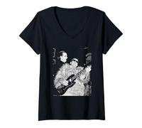 Mujer El Maldito Brian James David Vanian 1979 Virginia Turbett Camiseta Cuello V