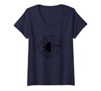 Mujer Él me invocará Salmo 91:15 Escritura Camiseta Cuello V