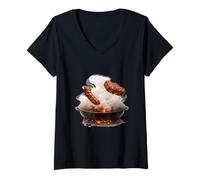 Mujer El Mejor diseño de cocción al Fuego de Grill Master Camiseta Cuello V