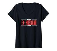 Mujer El Mejor Ex-Marido De La Historia Ex Divorciado Divorcio Camiseta Cuello V