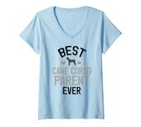 Mujer El Mejor Padre de Cane Corso Camiseta Cuello V