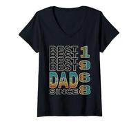 Mujer El Mejor papá del Mundo - no es Broma - Papá Desde 1968 Camiseta Cuello V