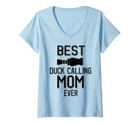 Mujer El Mejor Pato Llamando a mamá Camiseta Cuello V