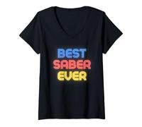 Mujer El Mejor Sable de la Historia - Funny Saber Name Saber Camiseta Cuello V