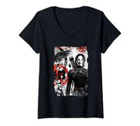 Mujer El Mundo de los Juegos del Hambre Katniss Everdeen Camiseta Cuello V