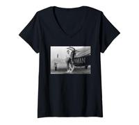 Mujer El músico Electro Pop Gary Numan Piloto de avión Allan Ballard Camiseta Cuello V