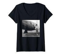 Mujer El músico Pop electrónico y piloto Gary Numan por Allan Ballard Camiseta Cuello V