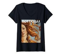 Mujer El nacimiento de Venus Detalle - Sandro Botticelli Camiseta Cuello V