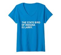Mujer El pájaro Estado de Indiana es Larry Camiseta Cuello V