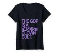 Mujer El Partido Republicano es un culto payaso fascista (lavanda) Camiseta Cuello V