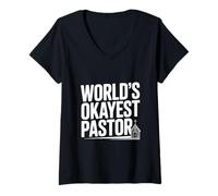Mujer El Pastor más Correcto del Mundo para líderes y ministros de la Iglesia Camiseta Cuello V