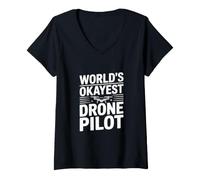 Mujer El piloto de Drones más Correcto del Mundo Camiseta Cuello V